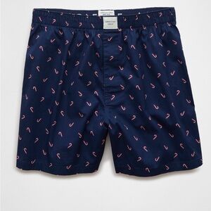 American Eagle Outfitters Navy Boxers with Christmas Candy Canes